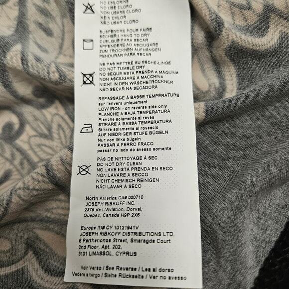 Joseph Ribkoff Beige Black Lace Print Sleeveless A Line Dress Size 8 - Picture 10 of 12